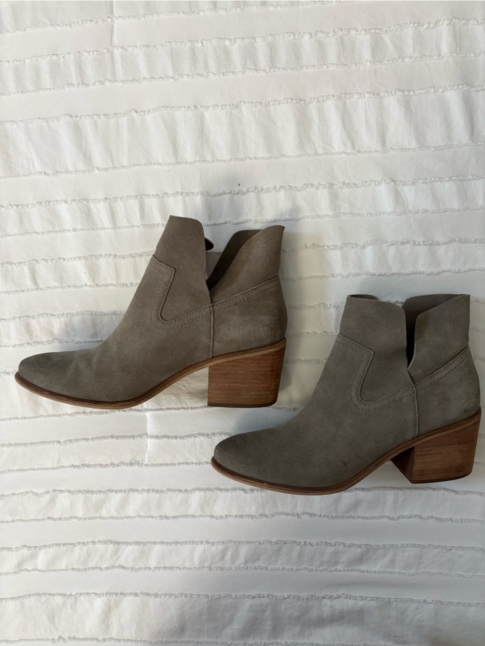 bp gray Suede Ankle Booties